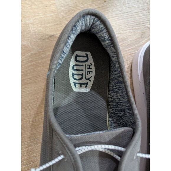 Men's Hey Dude Cody Sport Mesh Charcoal Gray Slip On Tennis Shoes Sneakers Sz 14 - Picture 14 of 16